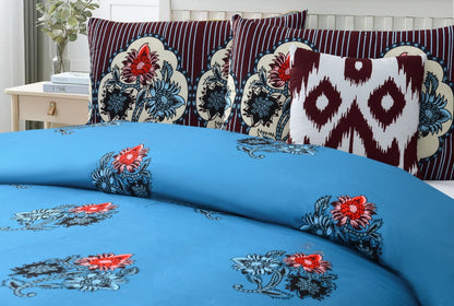 Blue Printed Bedsheet