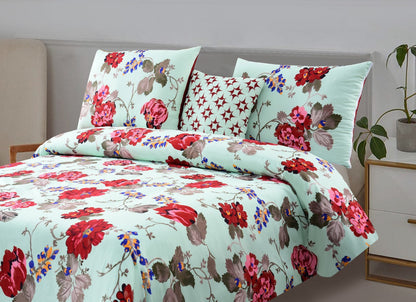 Light Green Printed Bedsheet