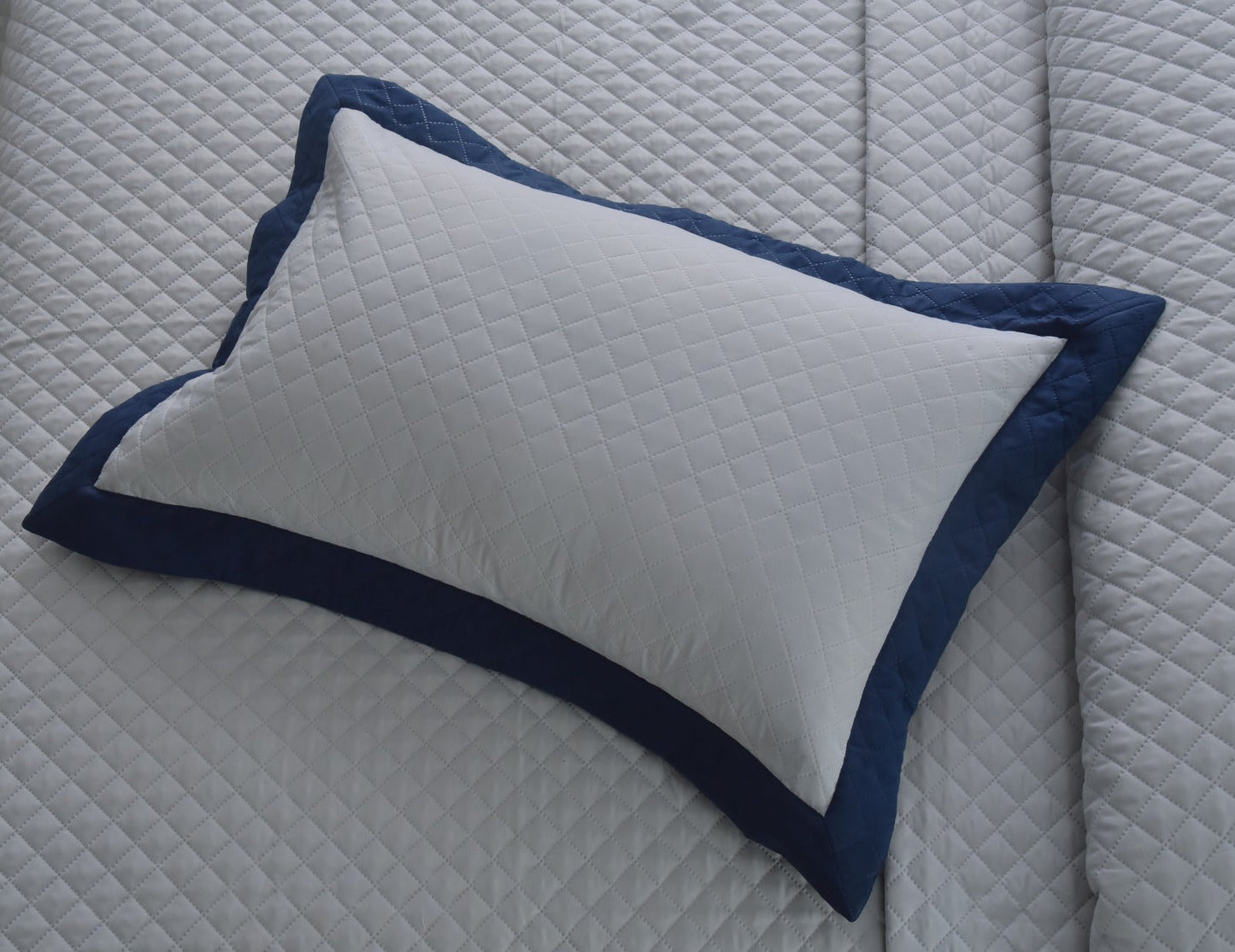 Quilted Luxury Bed Spread Set Blue